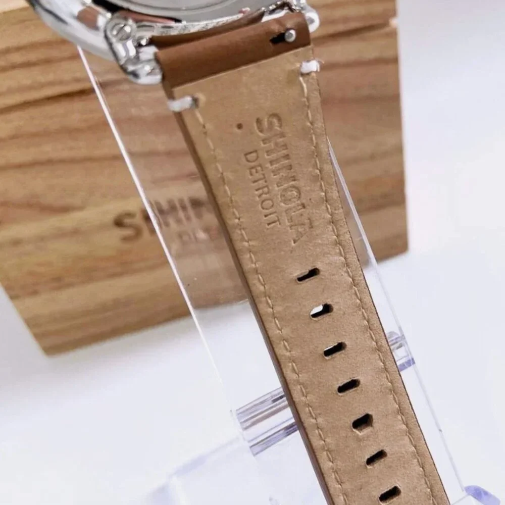 Classic Shinola Runwell White Dial With Brown Leather Men Women New Watch 41mm